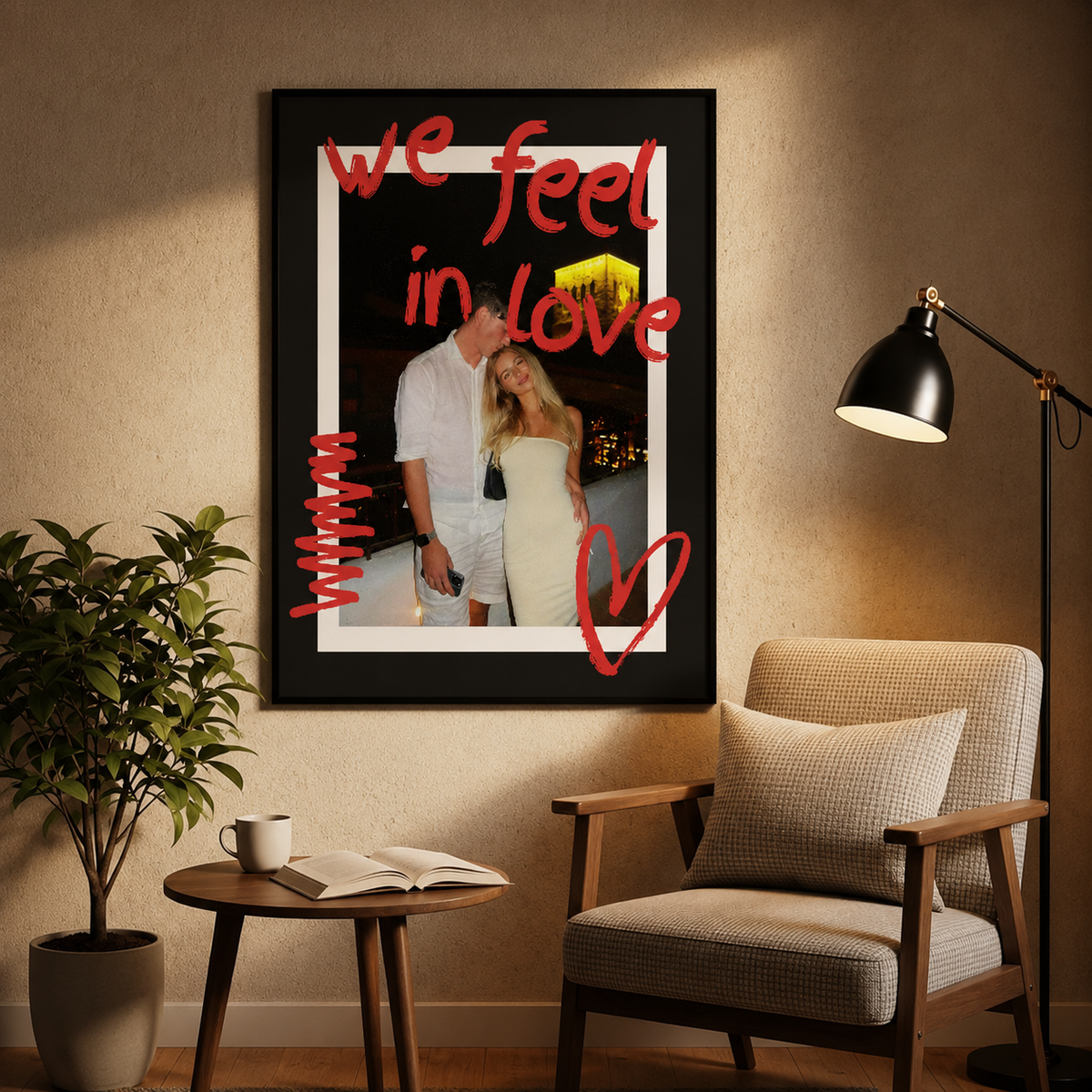 Personalisiertes Couple Poster mit Foto – Geschenk für Partner