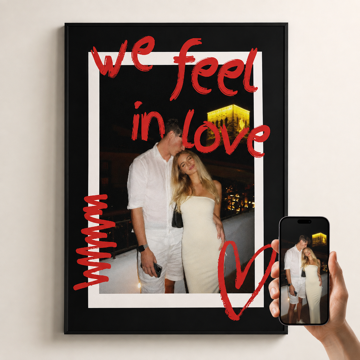 Personalisiertes Couple Poster mit Foto – Geschenk für Partner