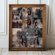 Personalisiertes Beste-Freundin-Poster mit Fotocollage Lieblingssong und Musikplayer-Design – Miniaturansicht 3