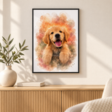 Hundeportrait Aquarell – personalisiert mit Foto