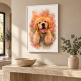 Hundeportrait Aquarell – personalisiert mit Foto