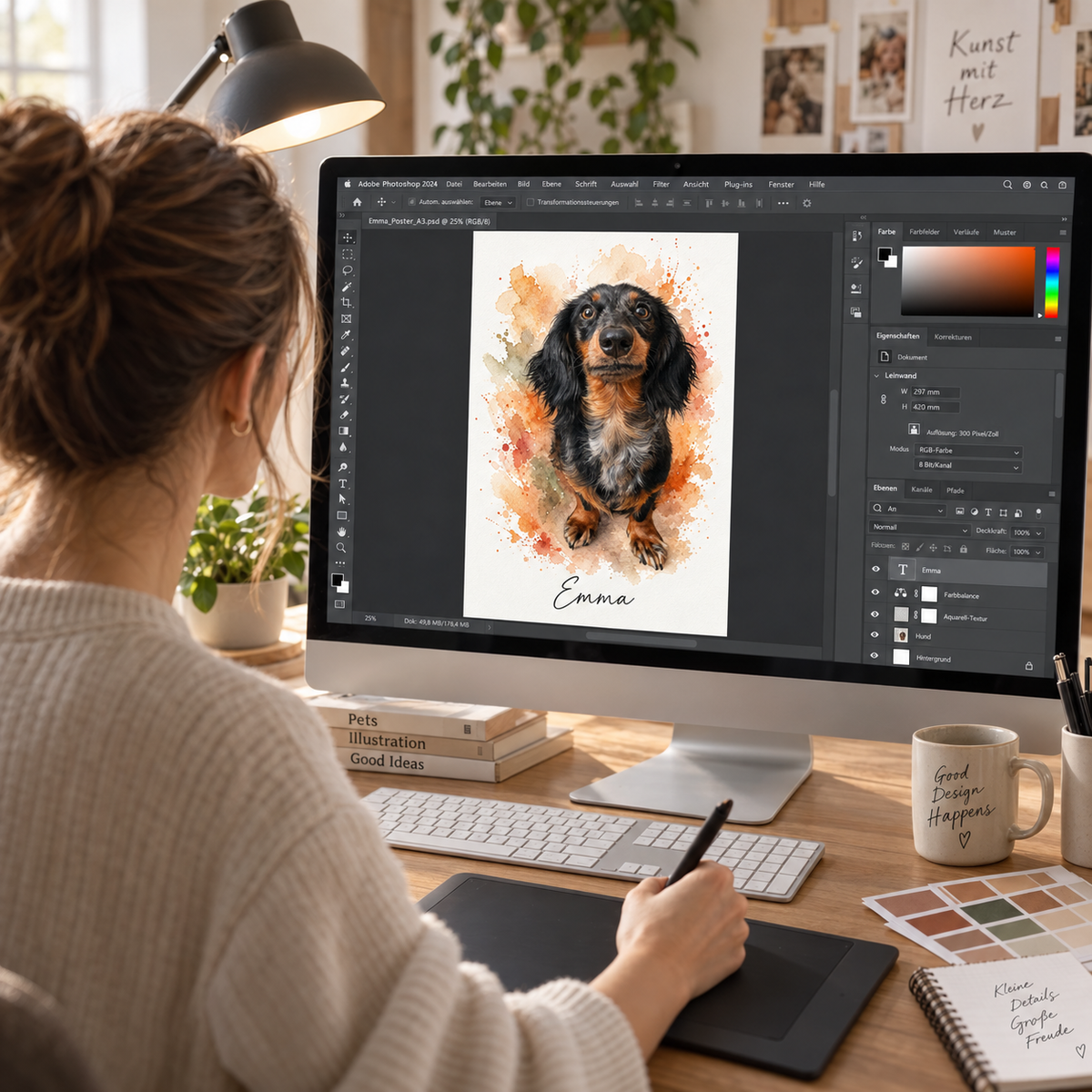 Hundeposter wird sorgfältig geprüft