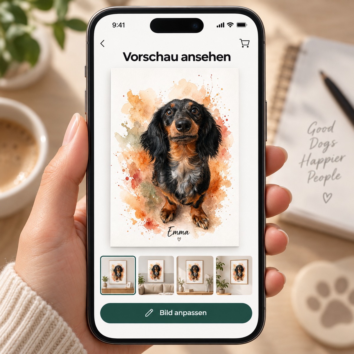 Vorschau des persönlichen Hundeposters