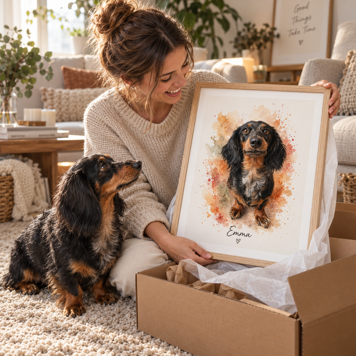 Hundeposter wird gedruckt und sicher versendet