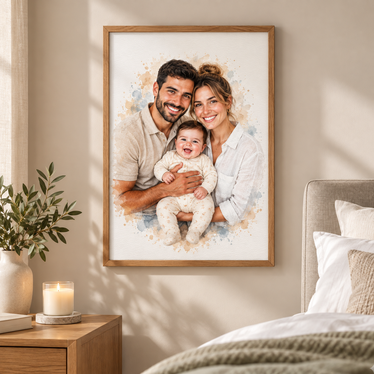 Familien-Poster im Aquarell-Stil | personalisierbar