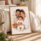 Familien-Poster im Aquarell-Stil | personalisierbar