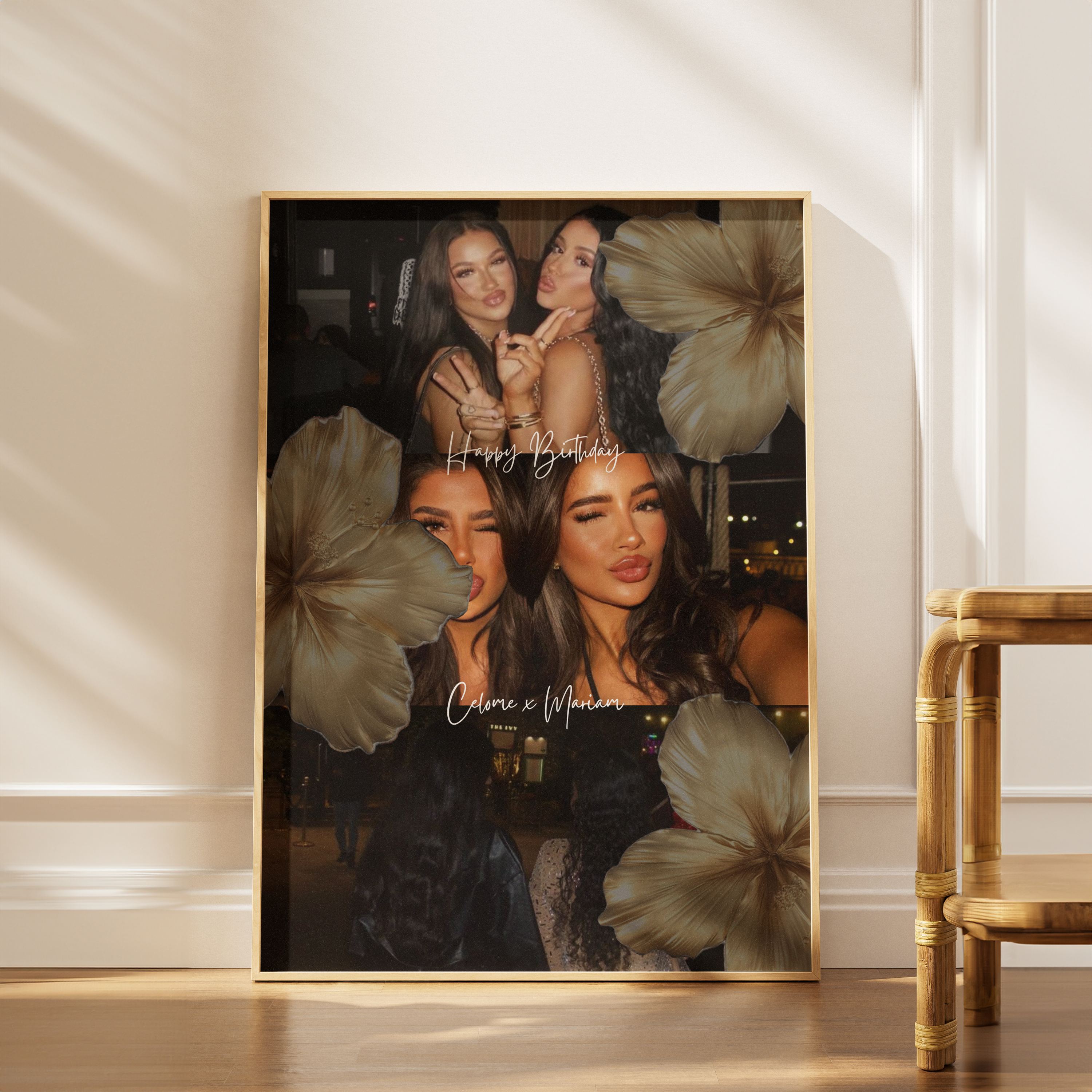 Aesthetic Rosen Poster Weiß