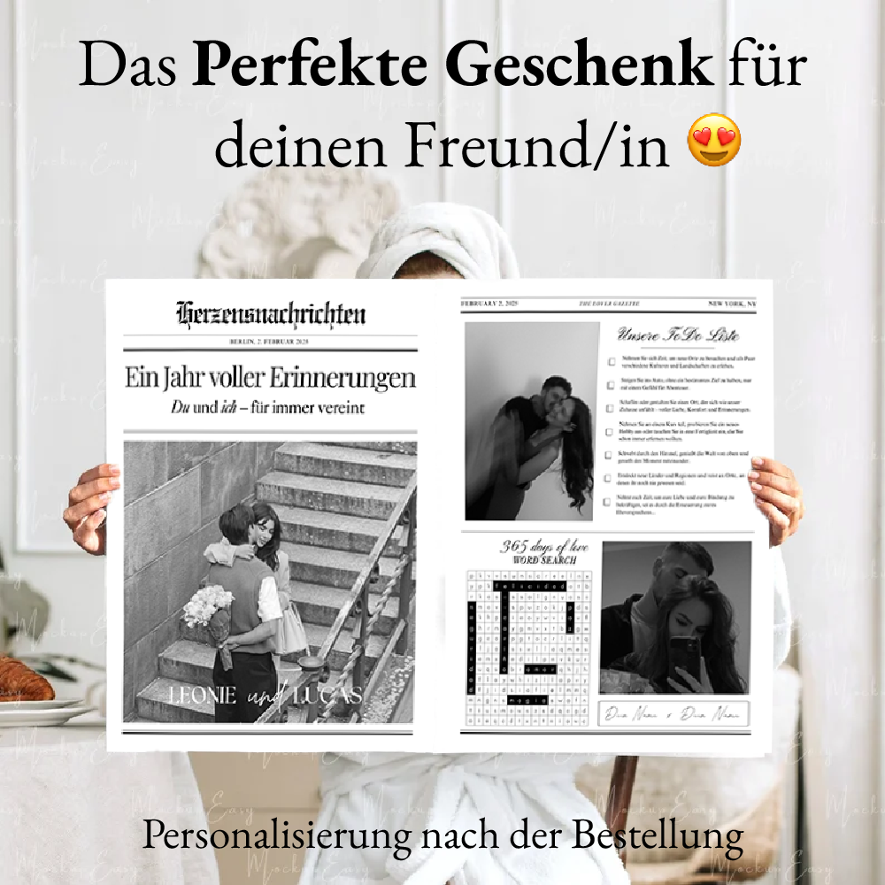 Couple Zeitung Geschenk